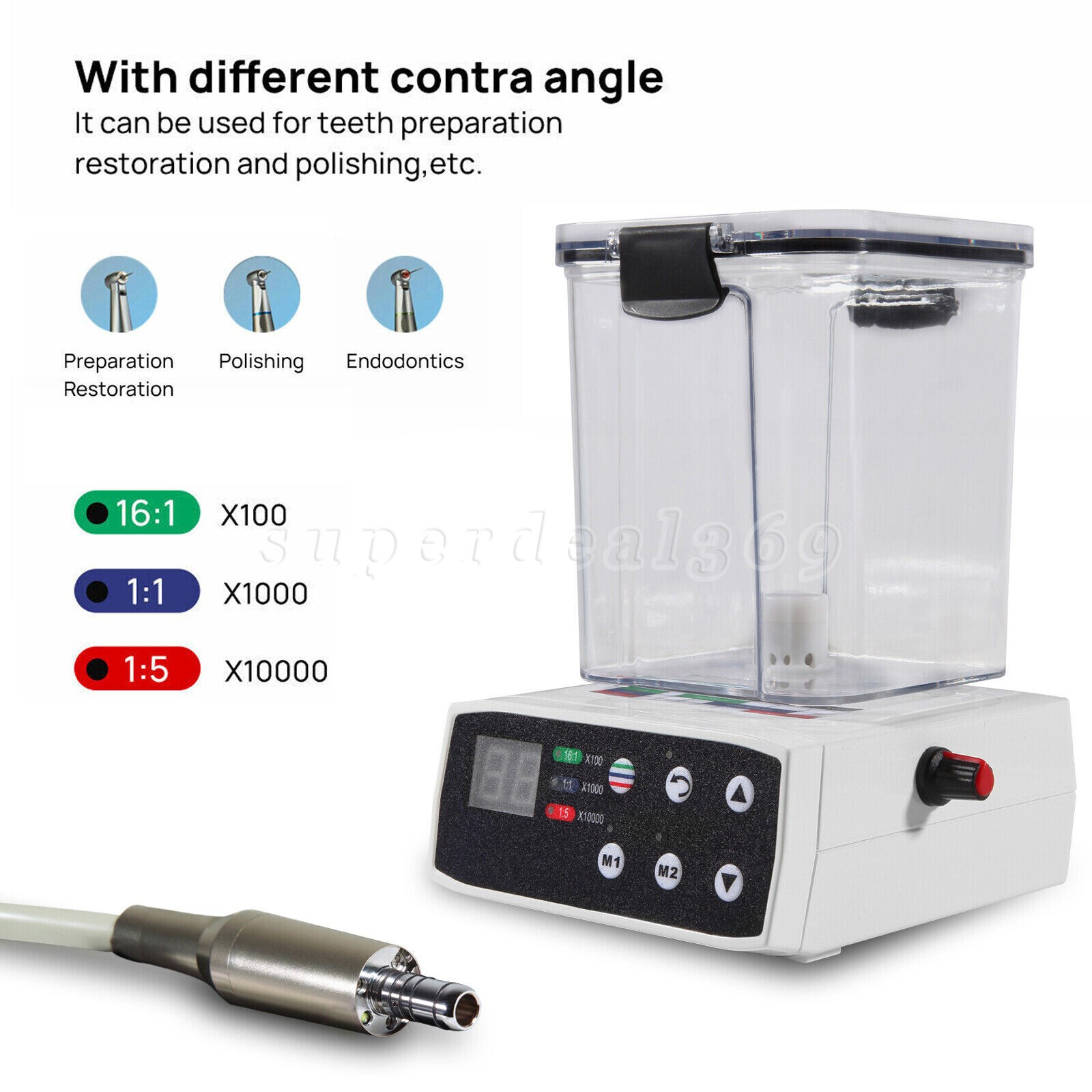 LED Dental Brushless Electric Micro Motor /1:5 Increasing Handpiece for Practice