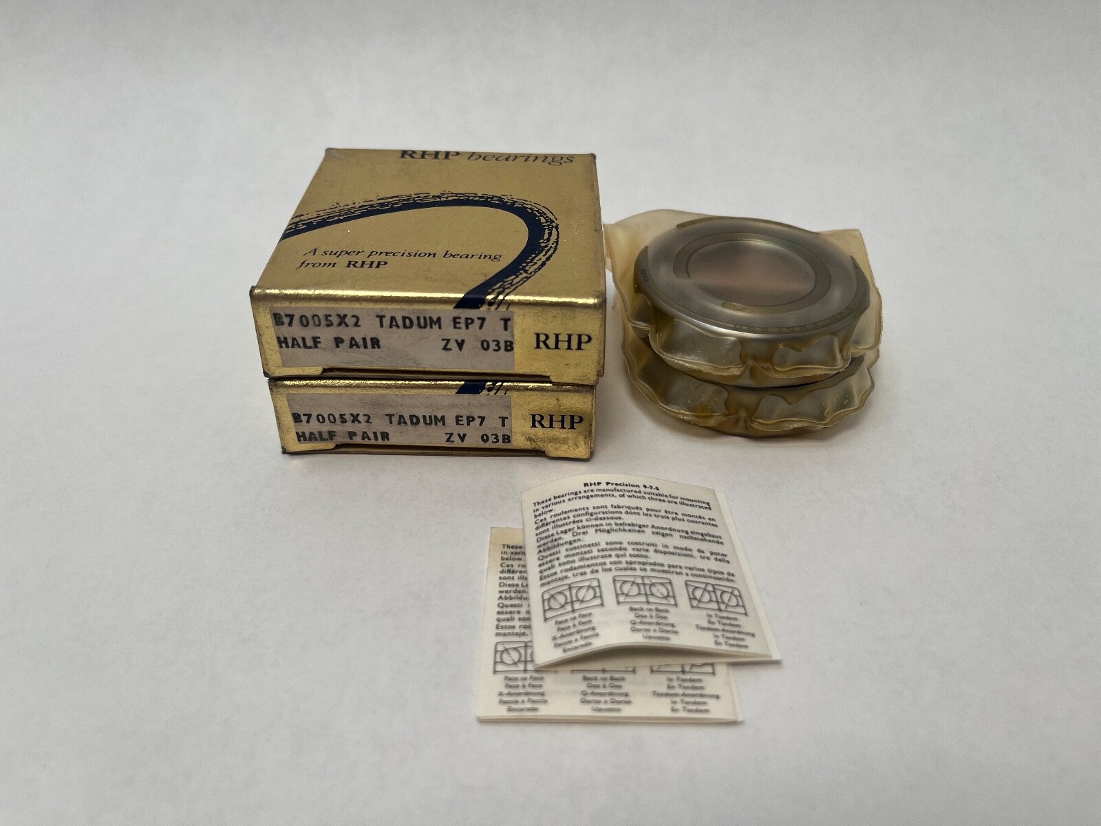 RHP 7005CTDUMP4 Bearing 25x47x12 mm 7005C 7005-C-T-DUM-P4 England 2 Pcs