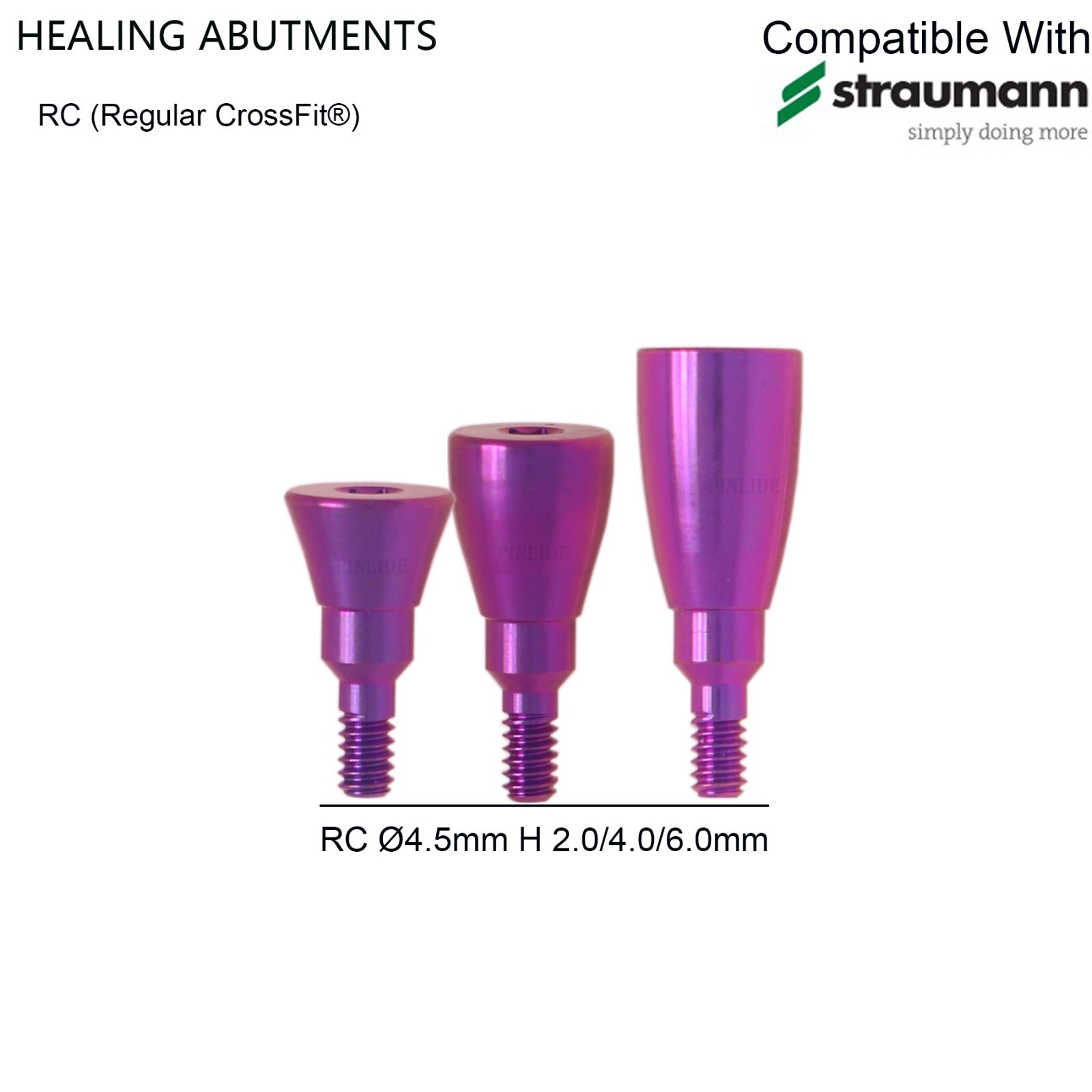 5Pcs/Set US Dental Healing Abutment Cap NC/RC for Straumann ITI-Bone Level NC/RC