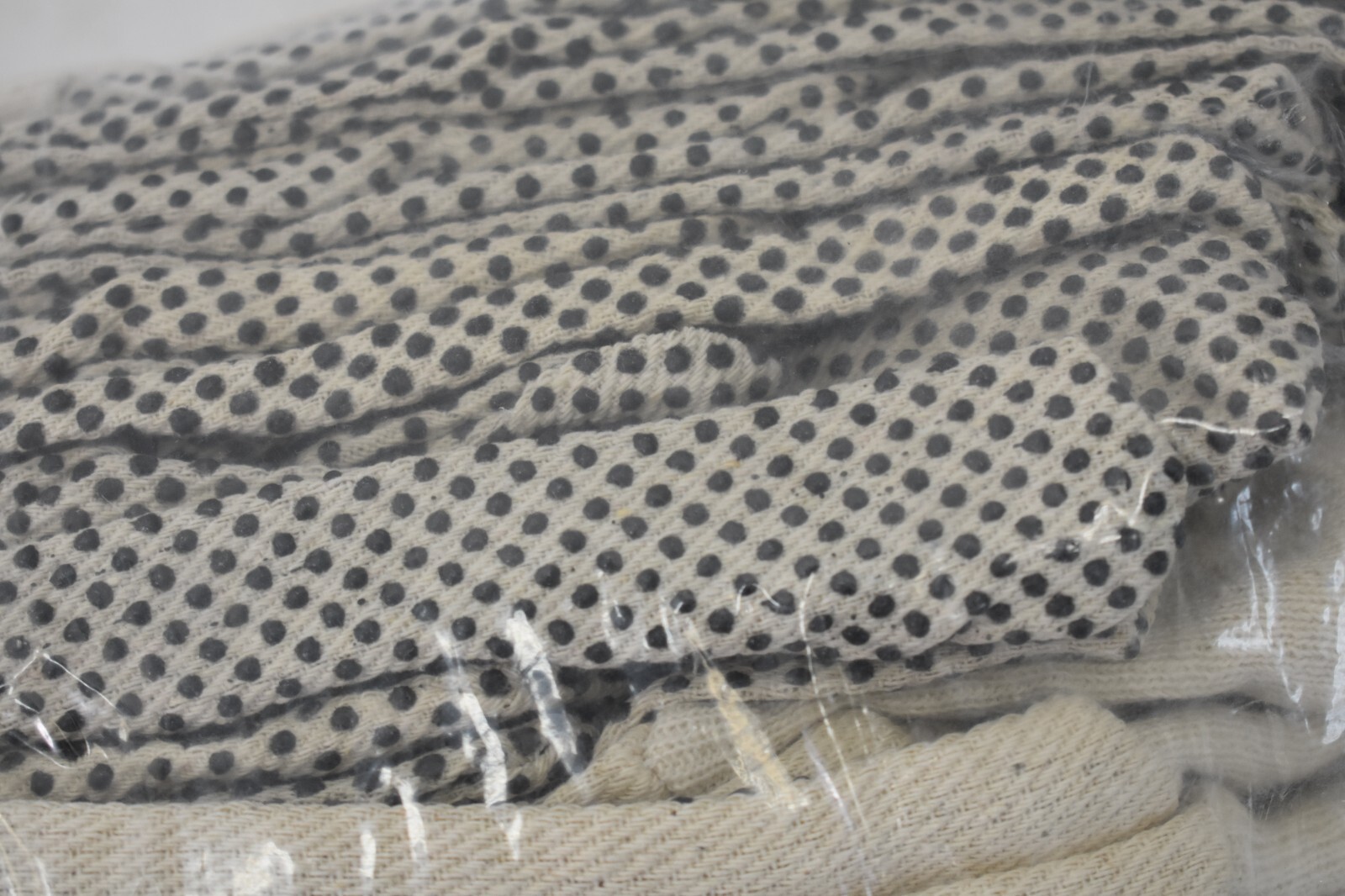 Lot of 12 PIP Canvas Dotted Palm Gloves 8oz 91-908PD White/Black Cotton/PVC