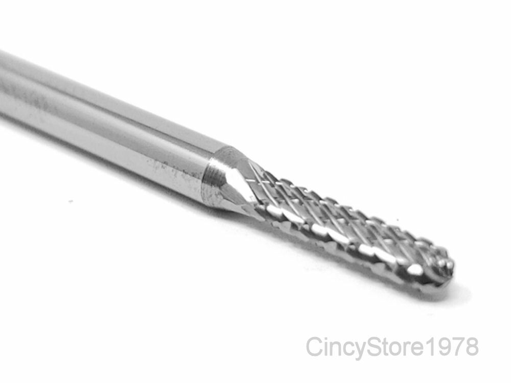 SC41D Cylindrical End SOLID Carbide Burr Bur Cutting Tool Die Grinder Bit 3/32″