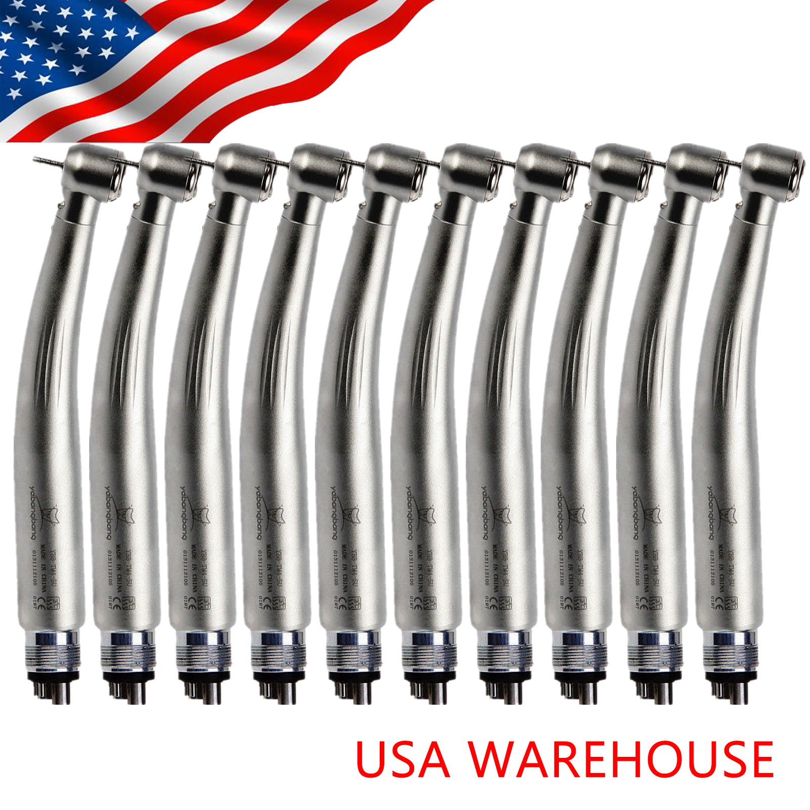 10 pcs 4/2 Hole Dental LED E-generator High Speed Handpiece Turbine