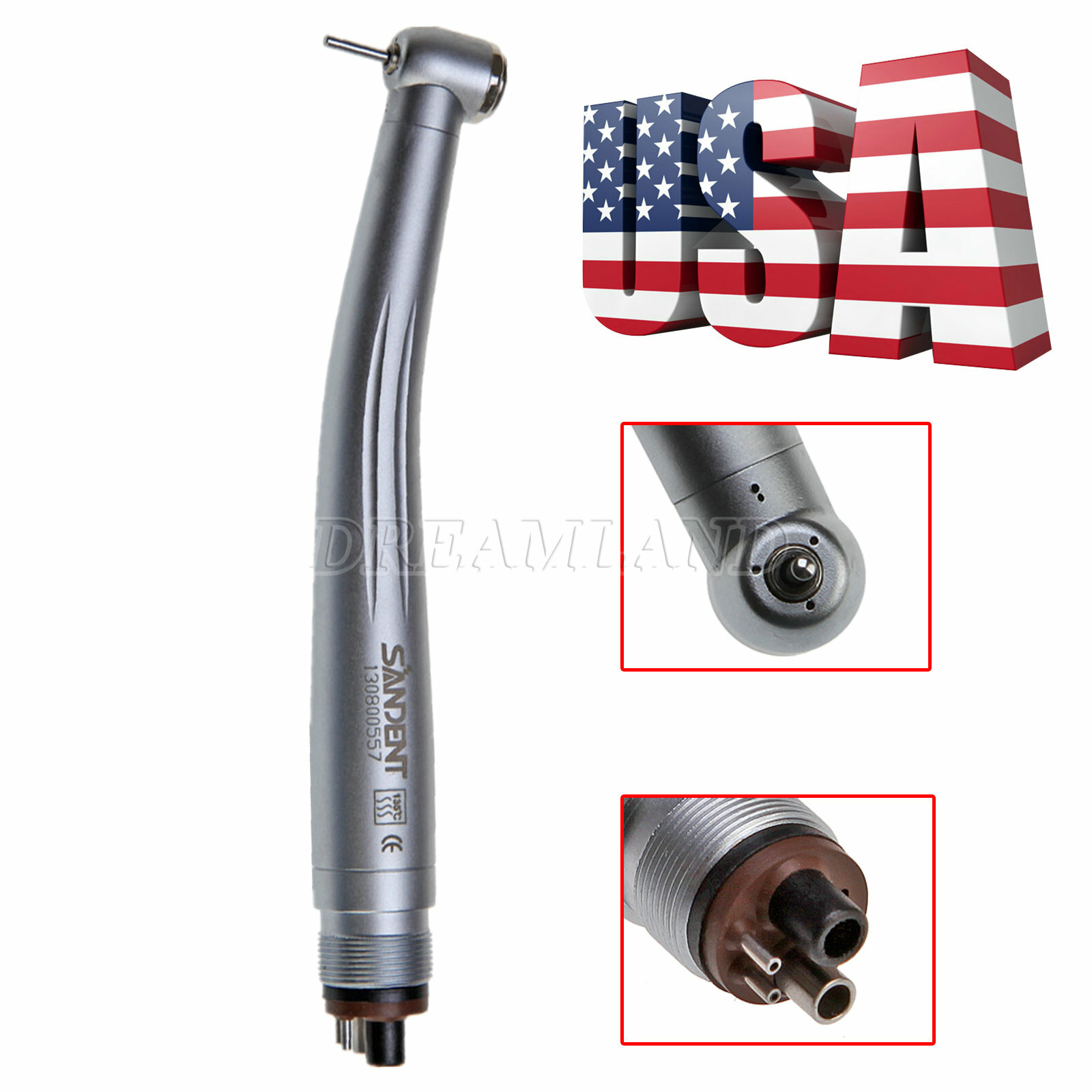 dental High Speed E-type ( LED )Handpiece Push standard head 4Hole turbine