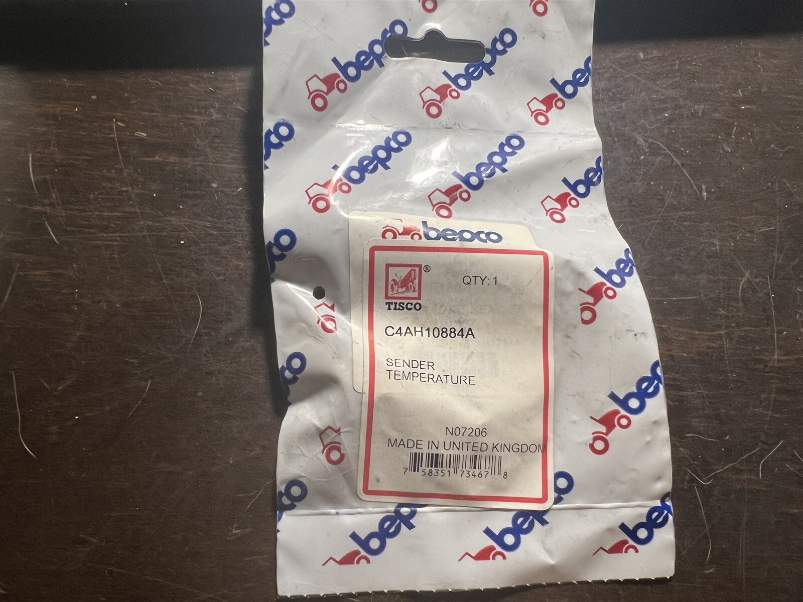 Tisco Bepco New Old Stock Part # C4AH10884A Electric Water Temp Sending Unit