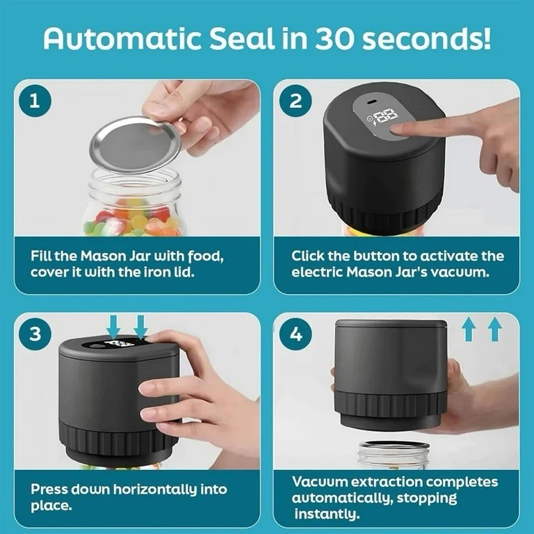 Mason Jar Electric Portable Vacuum Sealing Machine KZ-80S