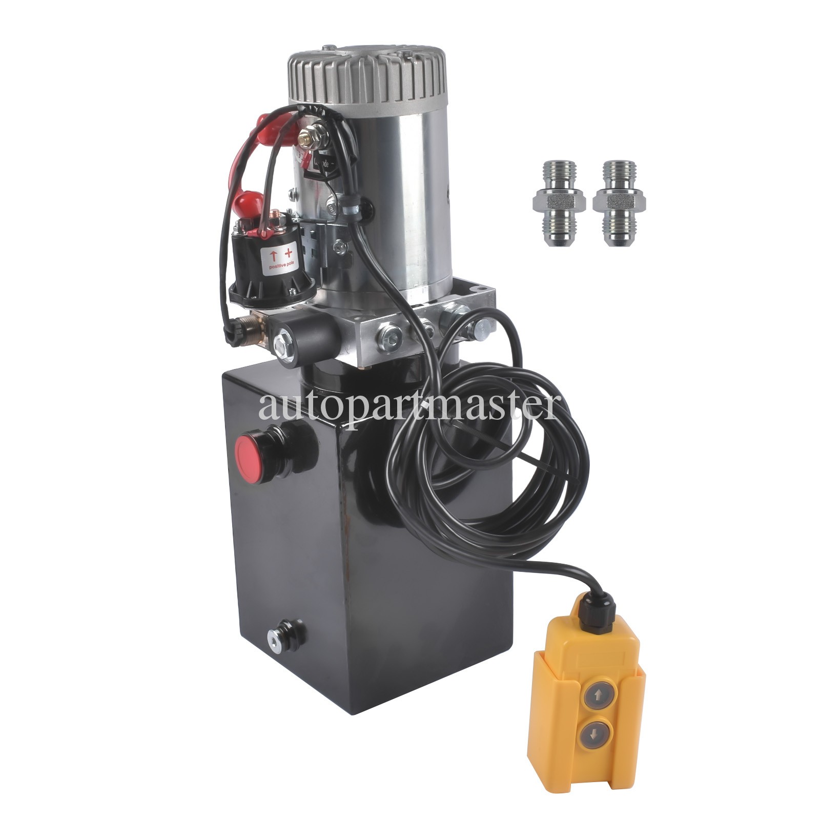 Hydraulic Power Unit 6 Quart Single Acting Dump Trailer Pump 3200PSI 2.0 GPM 12V