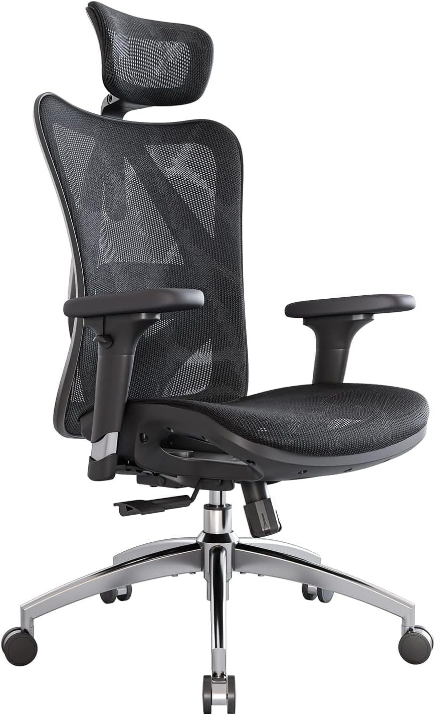 M57 Ergonomic Mesh Office Chair, 330-pound weight capacity — Black