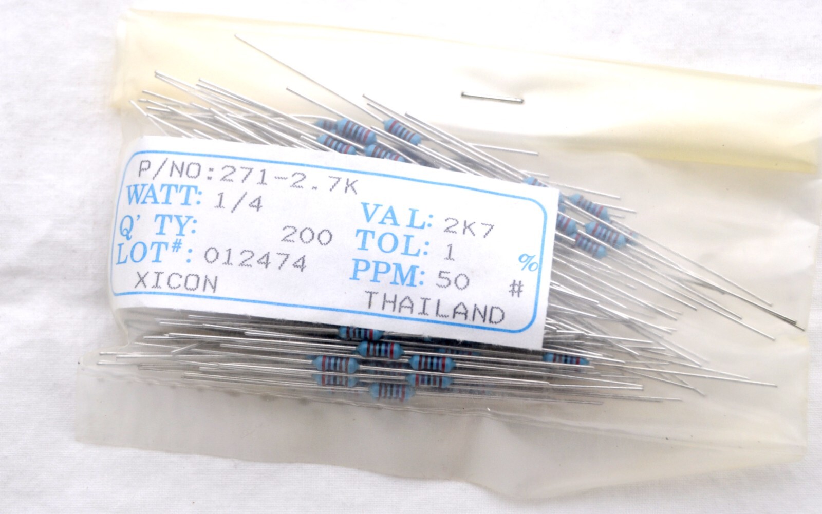 30 Pcs 1/4w Watt 1% Tolerance Metal Film Resistor Selections Val 220 620 to 12k