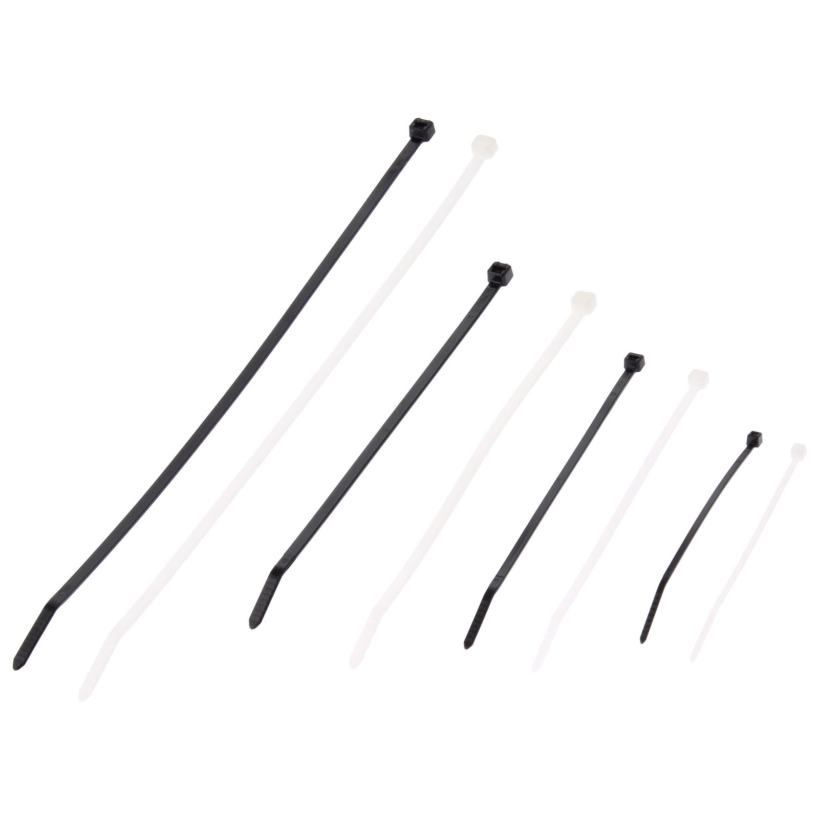 Small pack of nylon cable ties (natural weatherproof black) KB-550