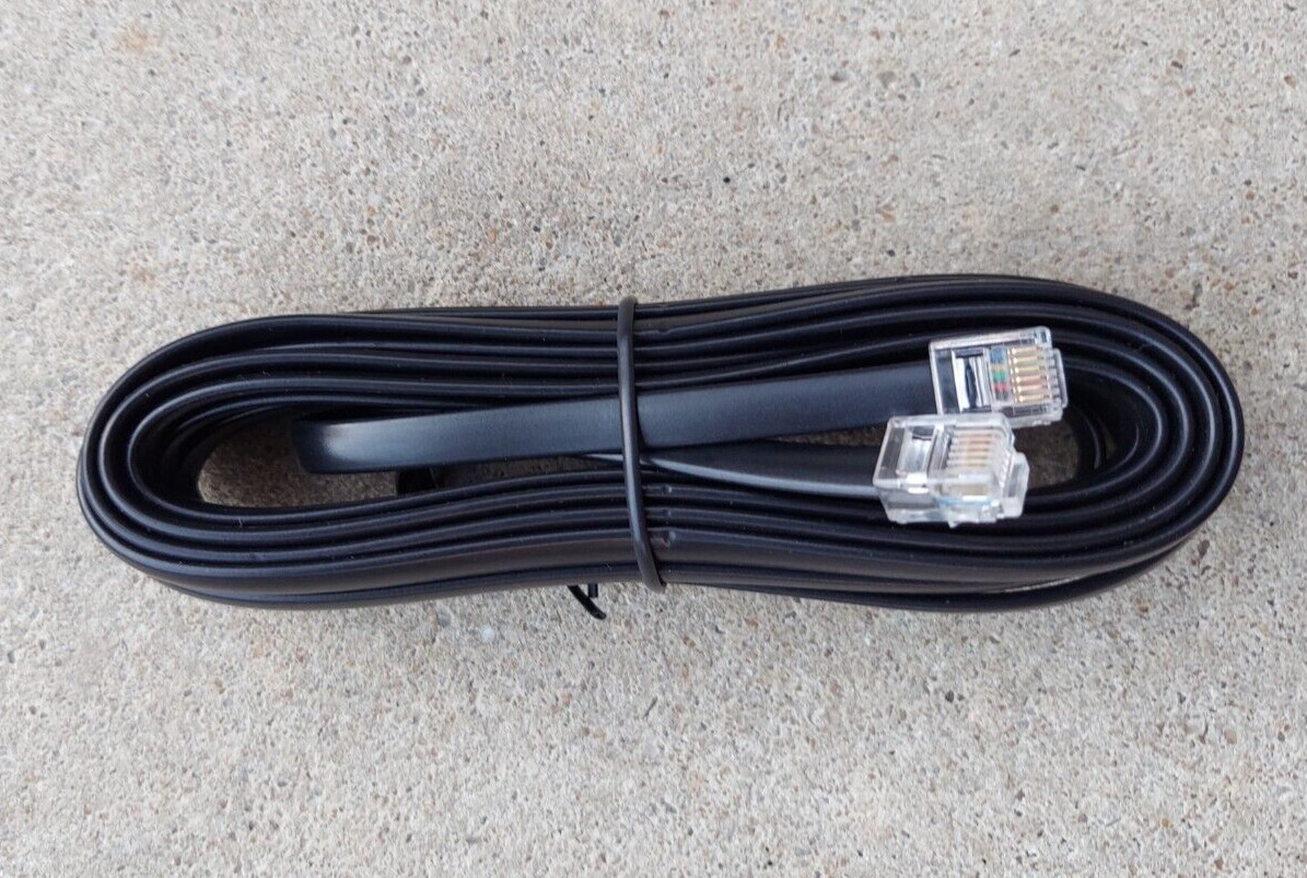 14′ Long RJ12 RJ11 6-pin Serial Cable Fits NCR, Aloha Radiant KDS to Bump Bar