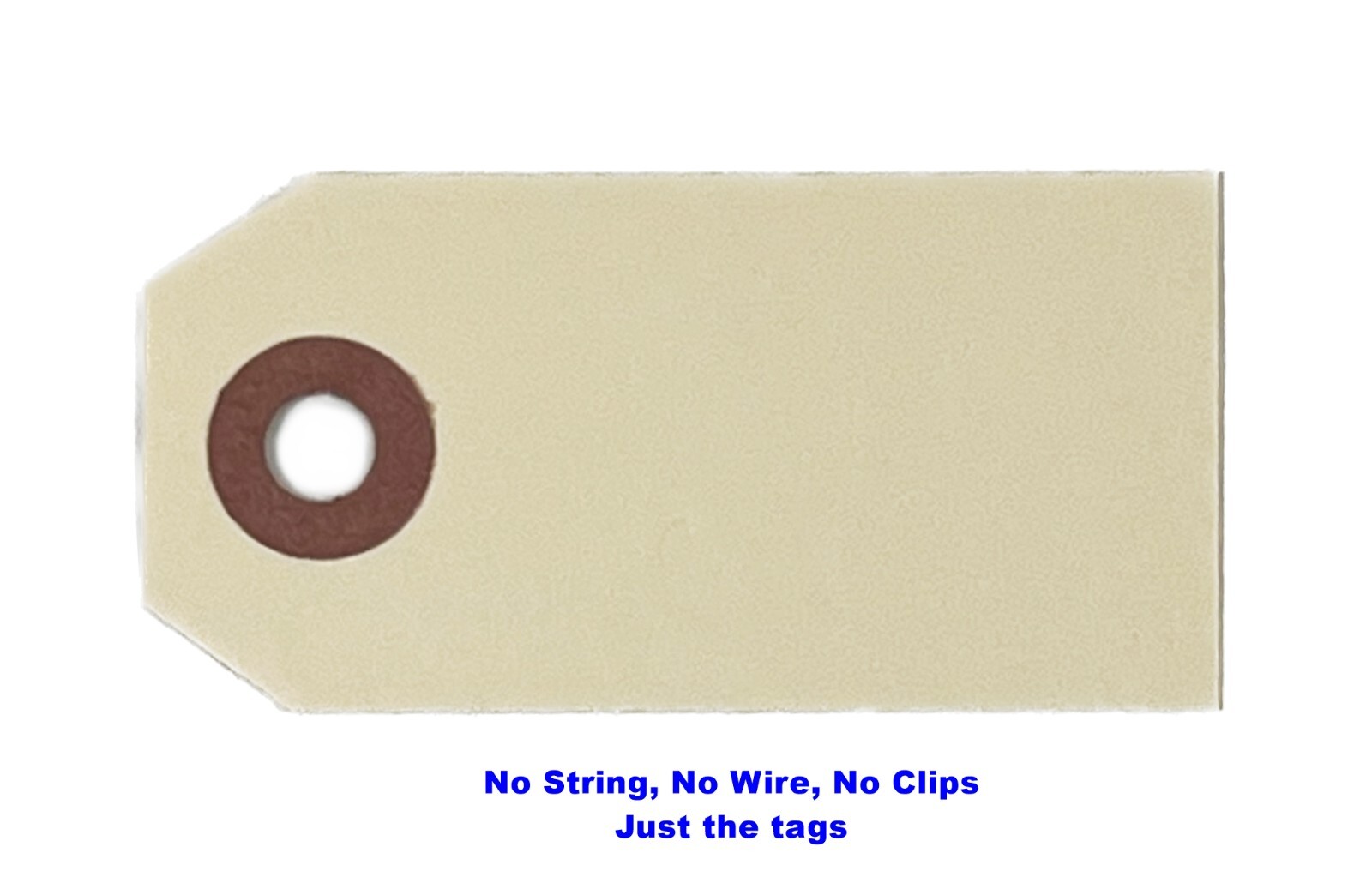 1000- 2 3/4″ x 1 3/8″ Size 1 Blank Manila Inventory Shipping Hang Tag Tags 10 Pt