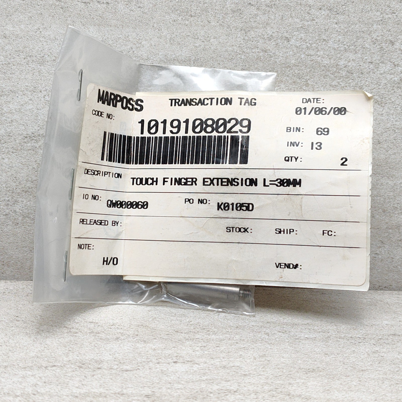 Marposs 1019108029 Steel Stylus Extension 30mm 1.18″