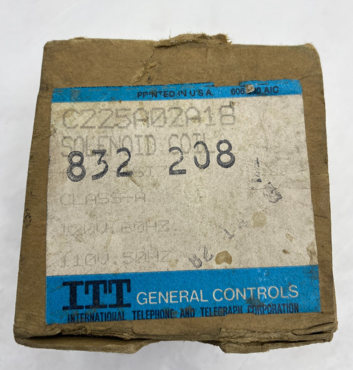 ITT C225A02A18 Solenoid Coil Class A 120V 60Hz 110V 50Hz ✅