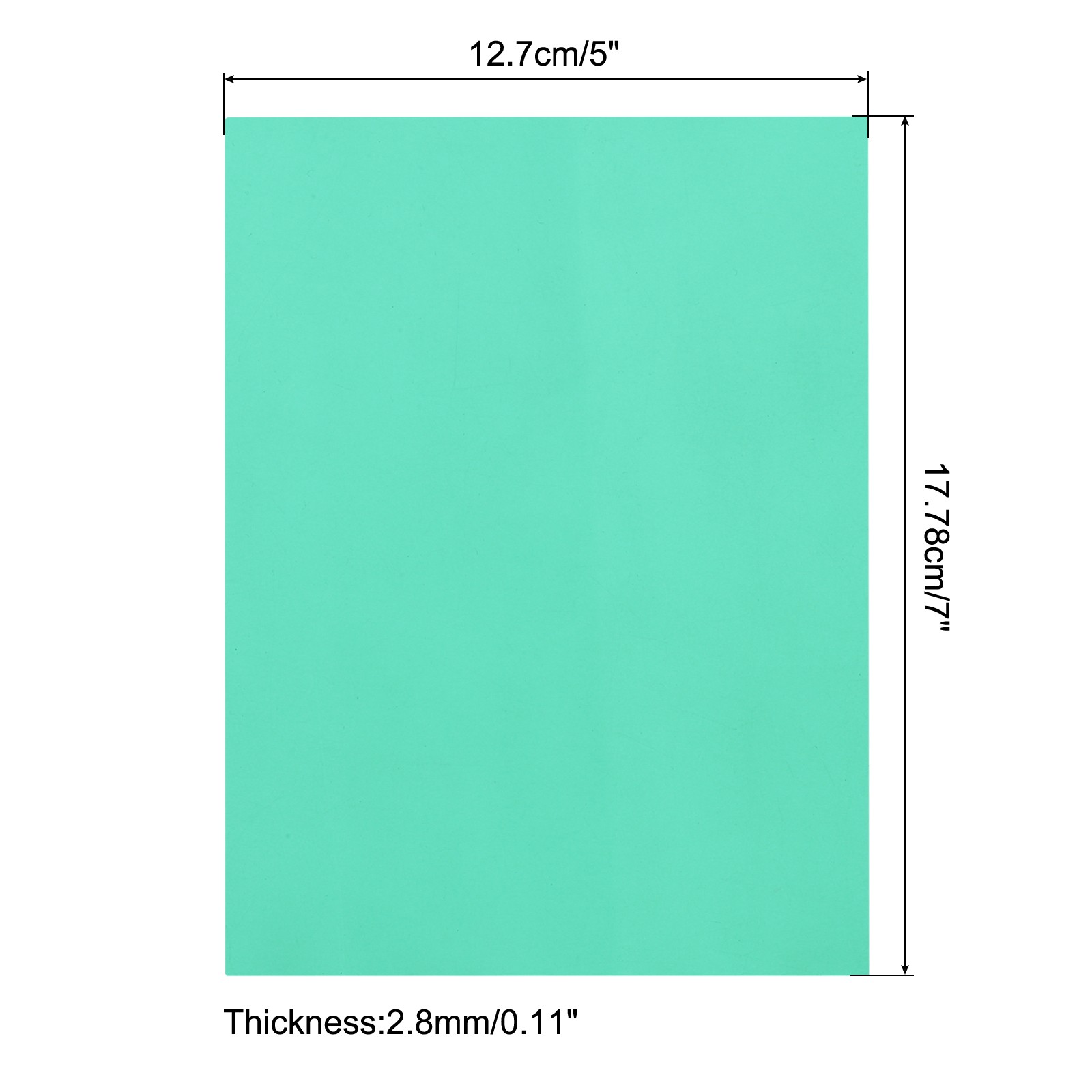 PMMA Acrylic Sheets Colored Transparent 7 x 5Inch Cyan 6 Pcs