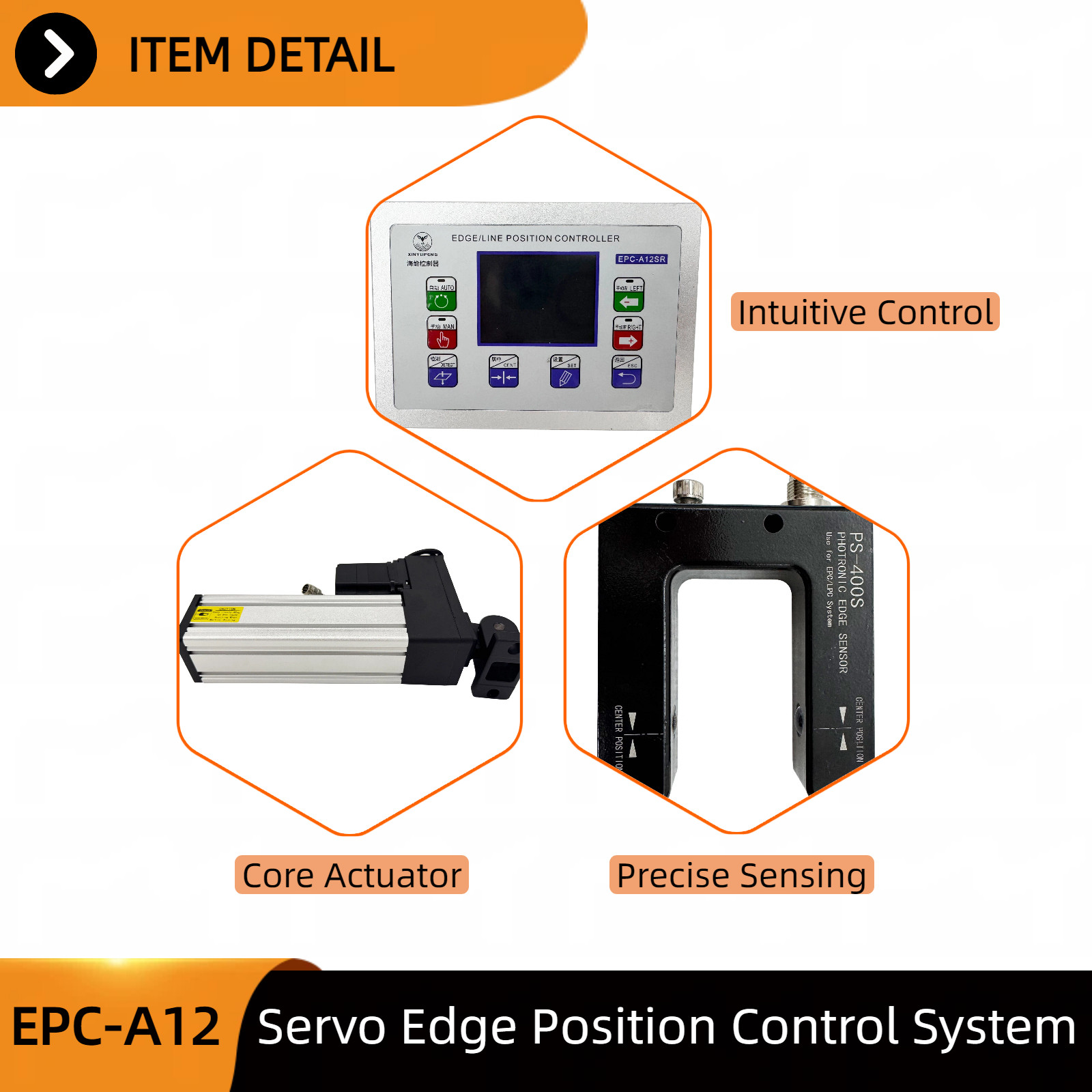 High-Speed Servo Edge Position Control System Ultrasonic Sensor 1-Ton Thrust