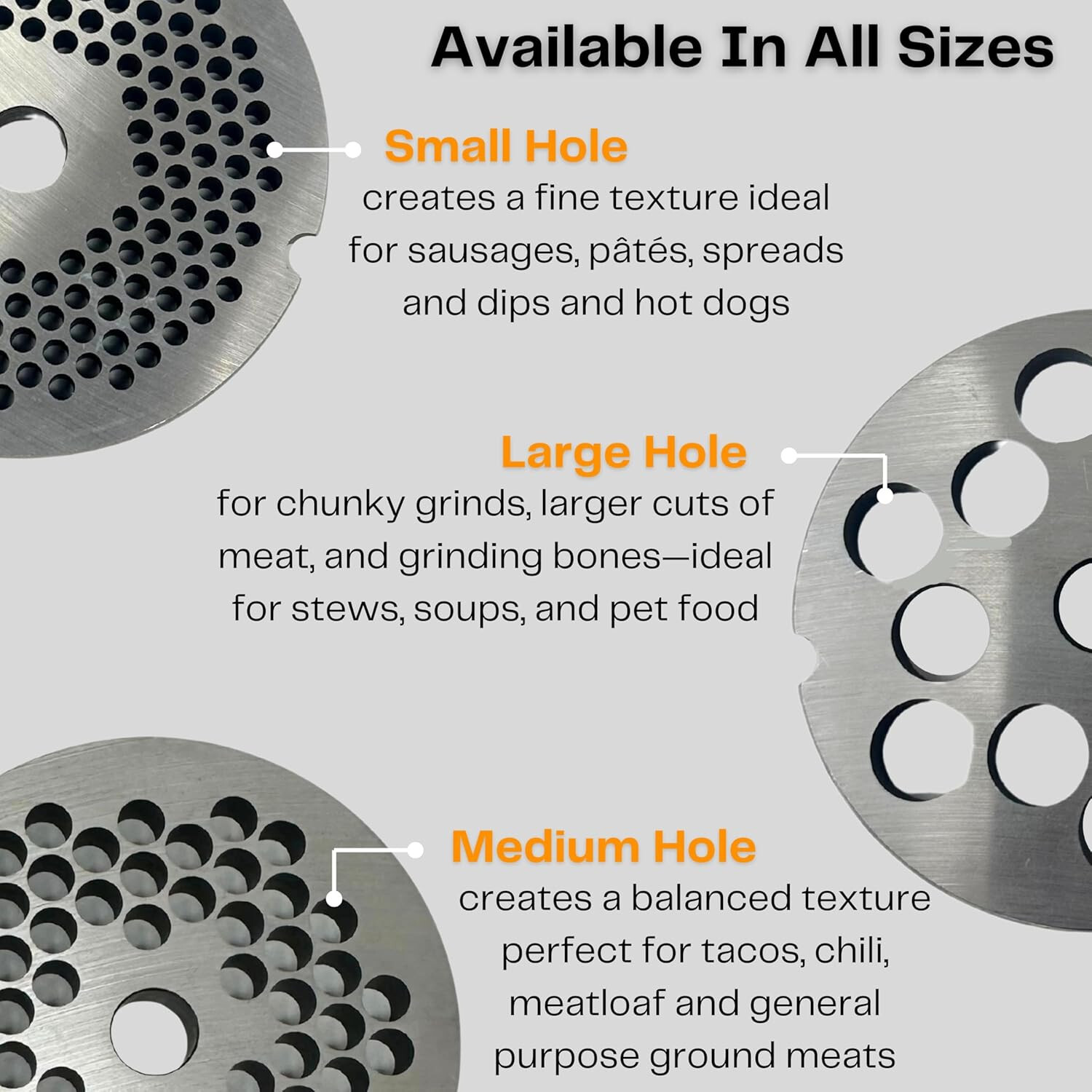 Cutlery Mania Meat Grinding Plate by Salvinox (#22 1/8 Hubbed Plate) (22SP1-8SS)