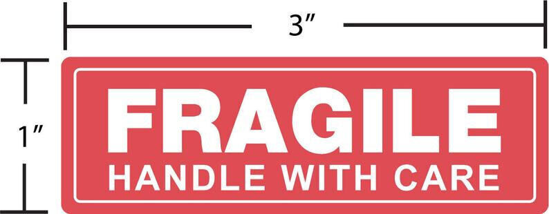 5 Rolls 5000 1 x 3 FRAGILE HANDLE WITH CARE Stickers Labels