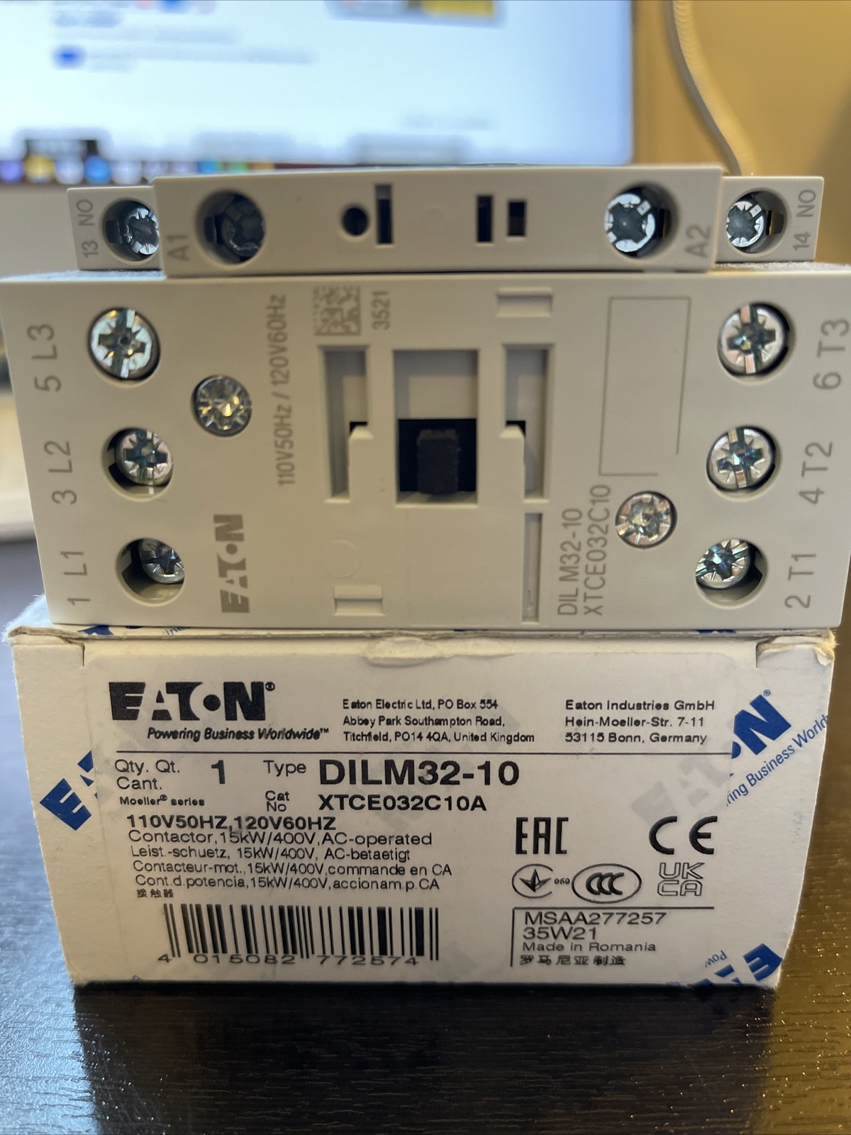 DILM32-10. 110-120. 50/60HZ EATON/ MORLLER /EATON XTCE032C10A