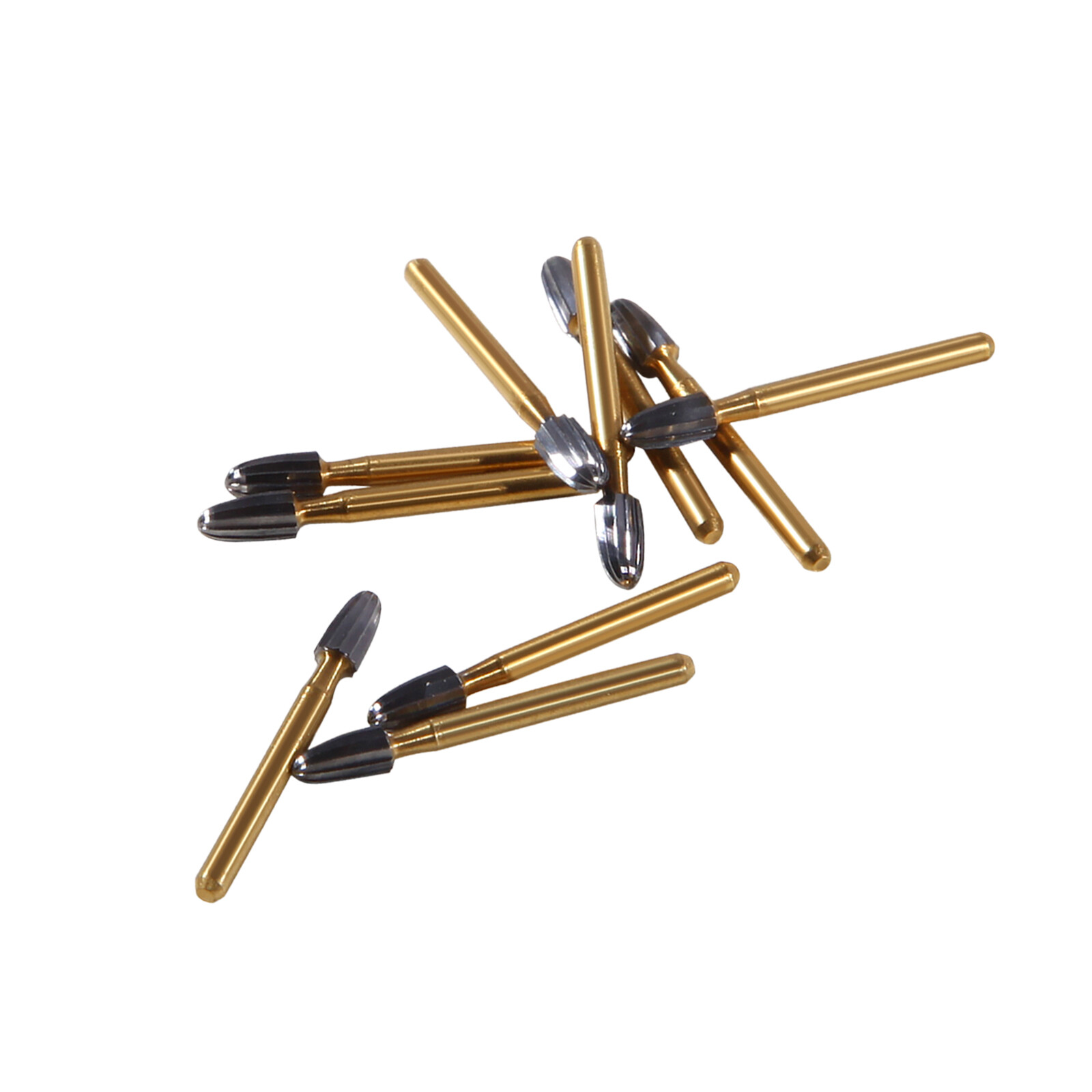 10X Dental Tungsten Carbide Burs Trimming Finishing Egg Football Bur FG 7408