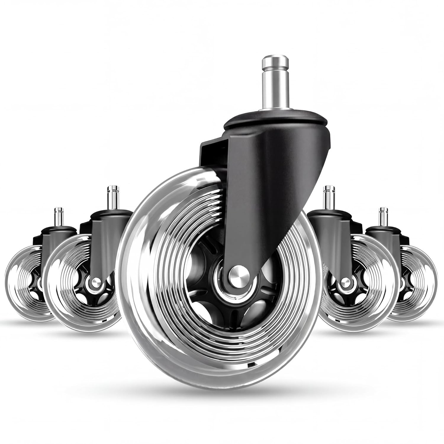 Office Chair Wheels Set of 5 –3 Inch Roller Blade Wheels Office Chairs Office…