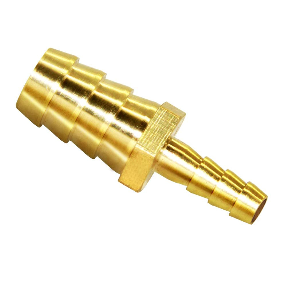 Hose Barb Reducer 1/4″ to 5/8″ Barb Fitting Reduce ID Brass Hose Adapter