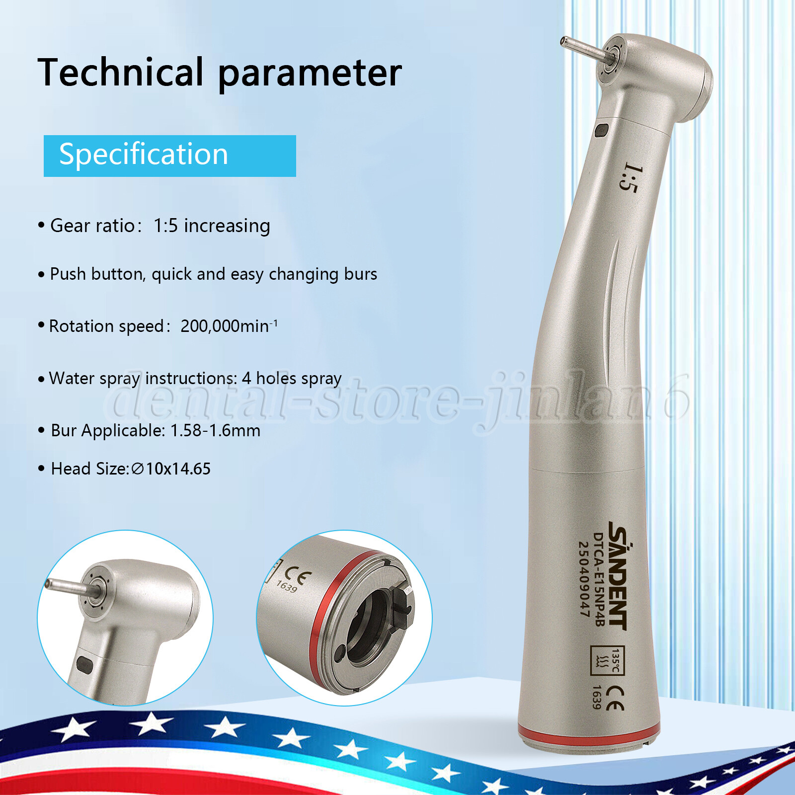 NSK Style Ti-Max Z95L 1:5 Electric Attachment – Ti Max Z95 L – SANDENT CE