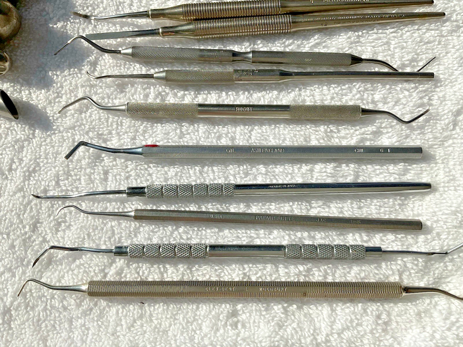 34 Lot of 34 Vintage Branded Dental Tools Picks Tweezers