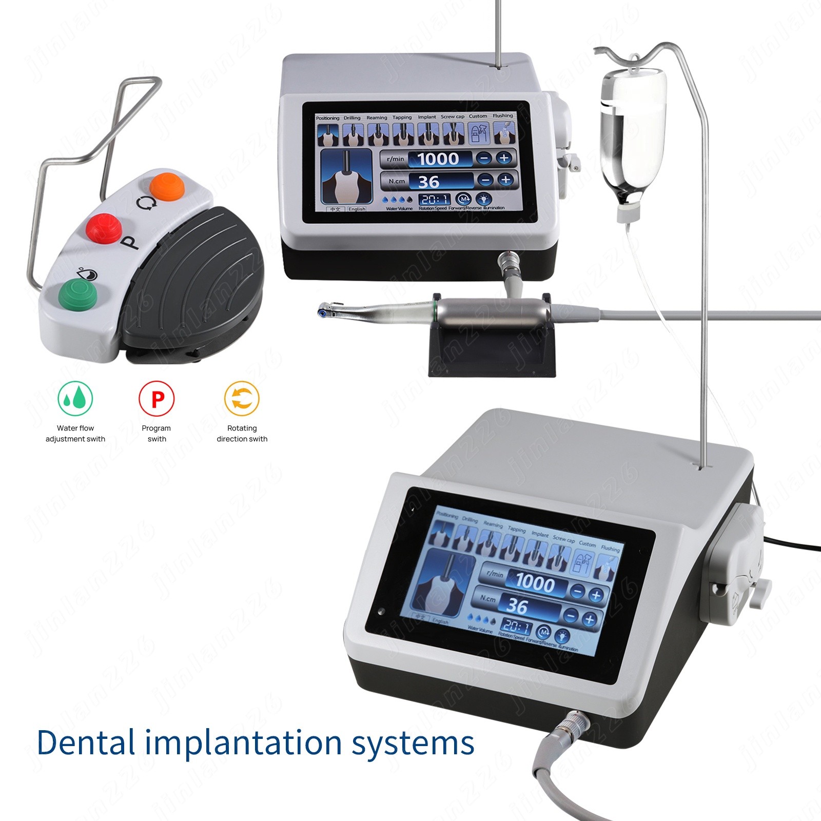 Yabangbang Dental Implant Motor LED 20:1 Surgical Handpiece Contra Angle SG20