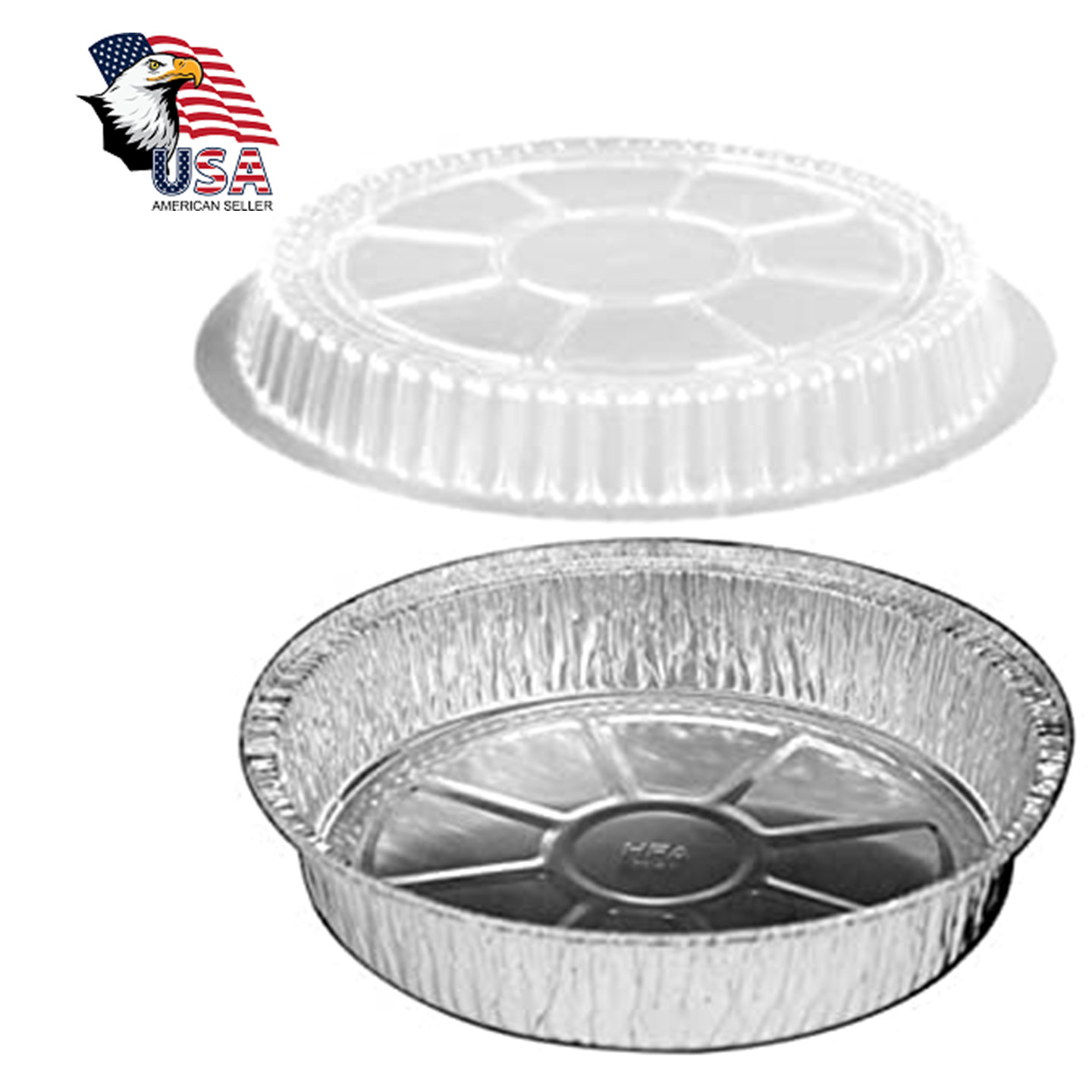 9″ Round Aluminum Foil Pans With Plastic Dome Lids Baking Storage