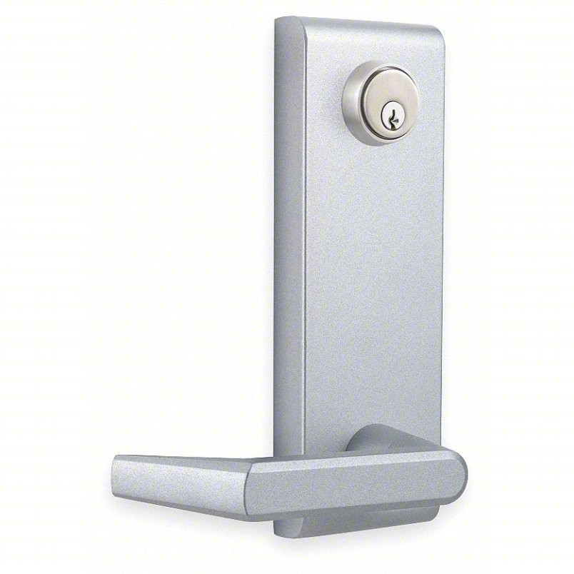 Kaba QET360E689SCKD Keyed Escutcheon Lever Exit Device Trim – Aluminum