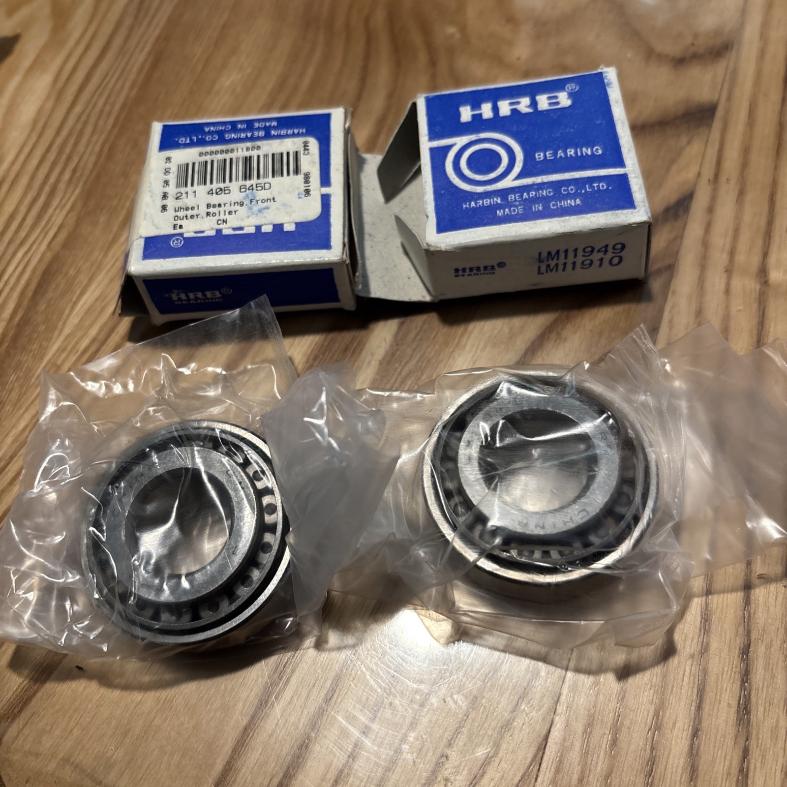 (2) LM11949 LM11910 Front Outer Roller Bearing