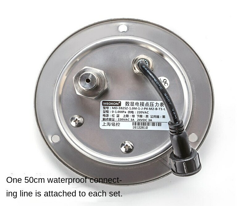 Digital display electric contact pressure gauge stainless steel water pressure