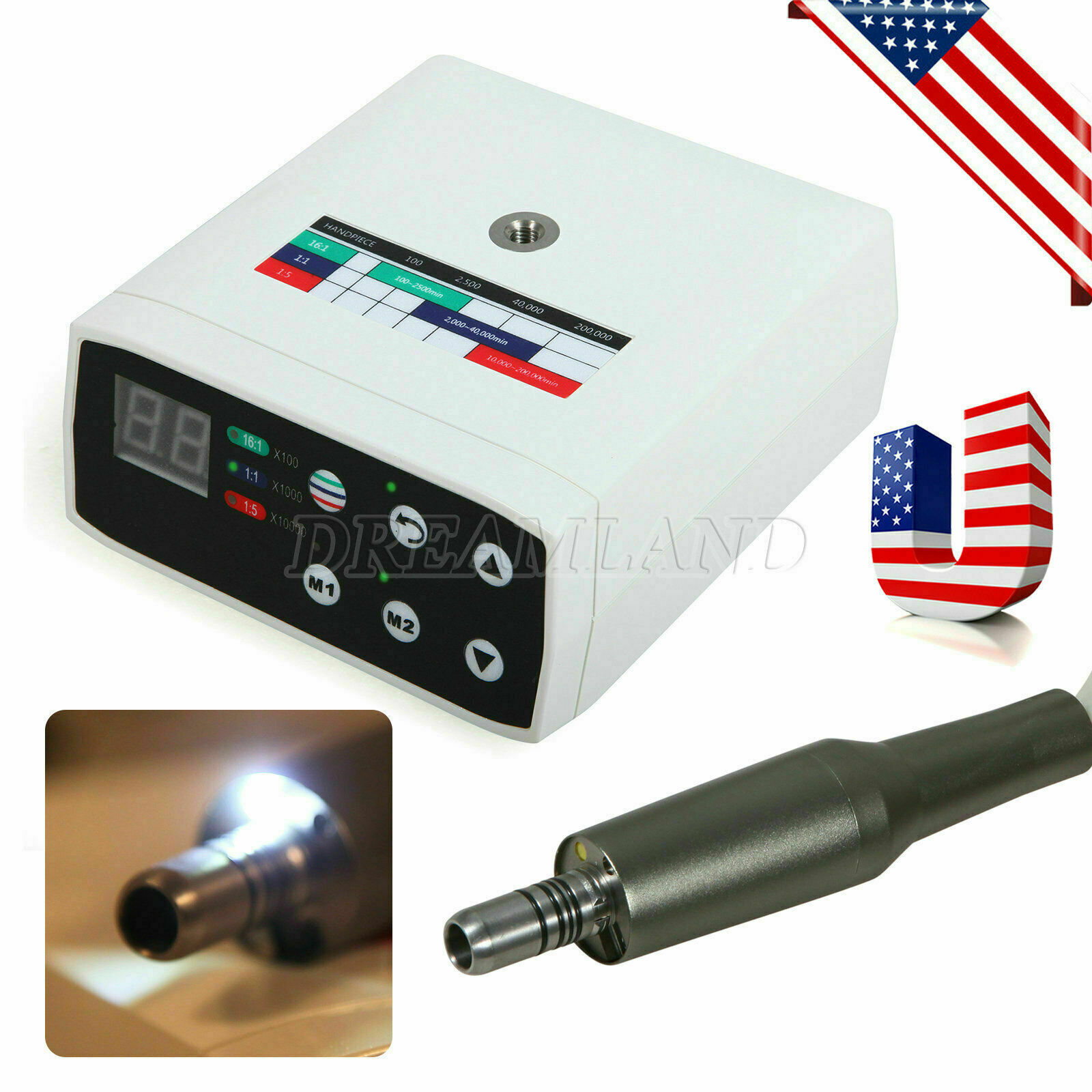 Dental Brushless electric motor Internal Spray fit 1:1/16:1/1:5 LED contra angle