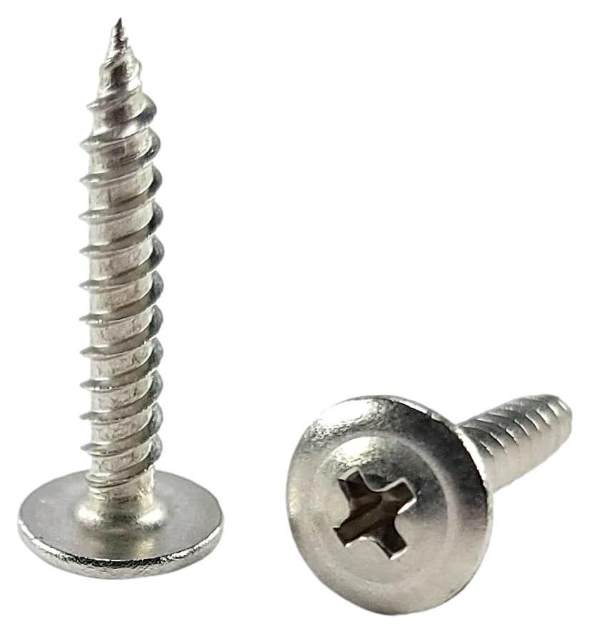 #8 x 1″ Stainless Phillips Modified Truss Head Wood Screws, 50 Qty (BCP1211)