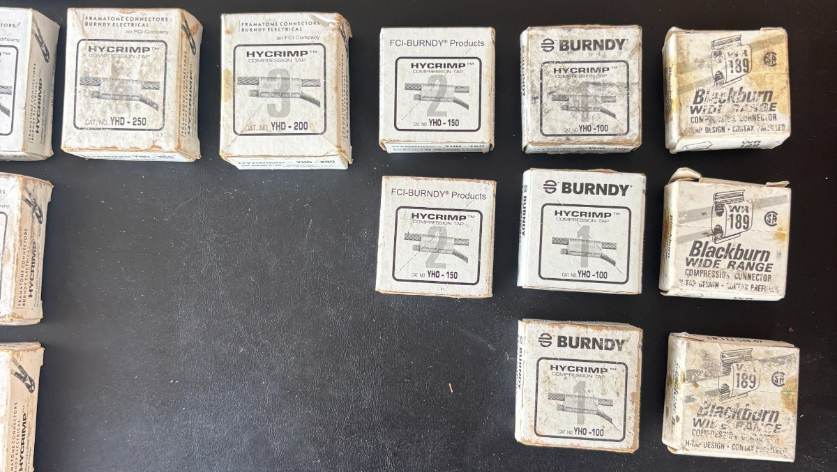 Burndy HYCRIMP & Blackburn Compression Line Tap Lot Made In USA