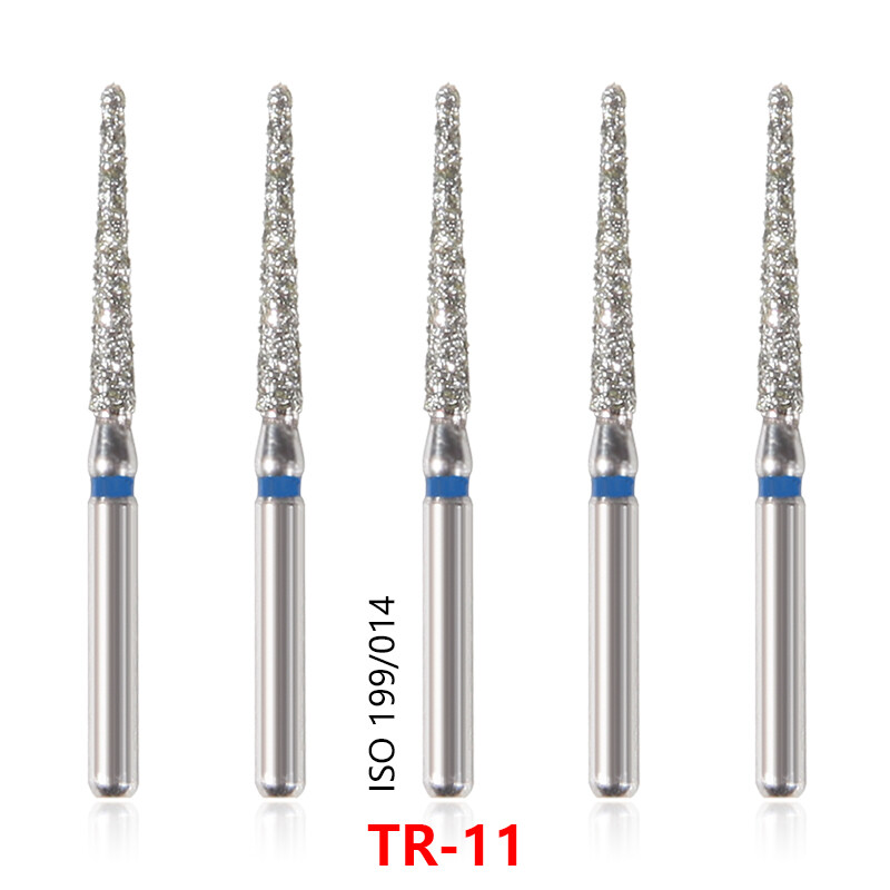 100pcs Dental Diamond Burs for High Speed Handpiece Medium Friction Grip 1.6MM