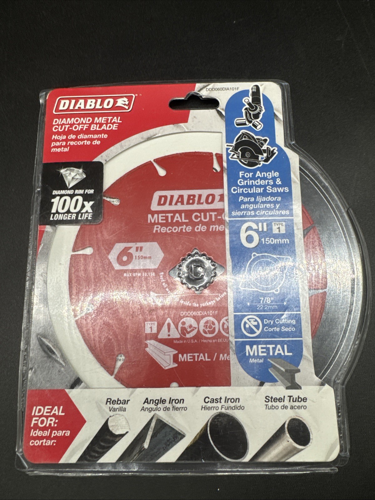 Diablo 6 in. Diamond Metal Cut-Off Wheel 0.047 in. x 7/8 in. 1 pk