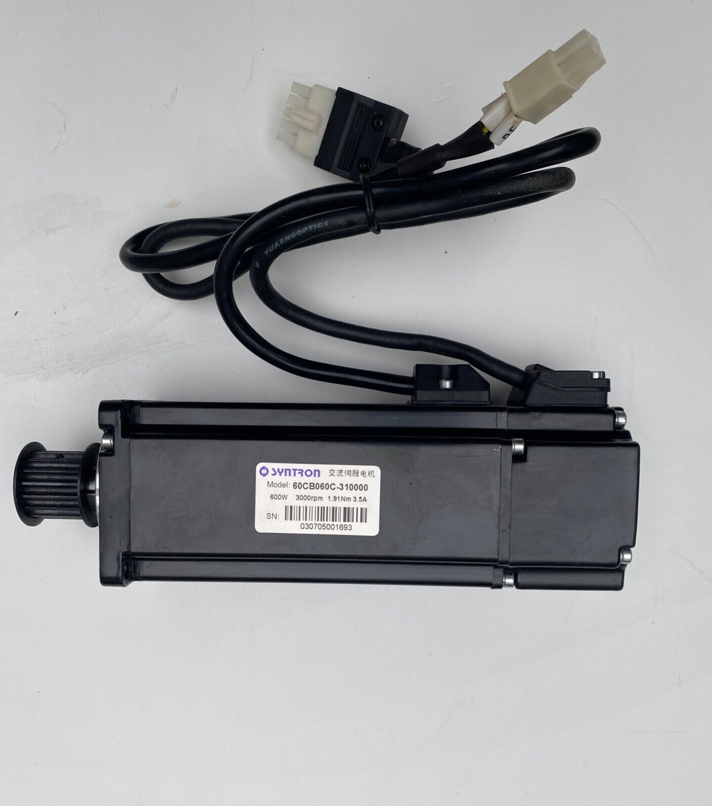 Syntron AC Servo Motor 60CB060C-310000 600W 3000rpm 1.91 Nm 3.5A