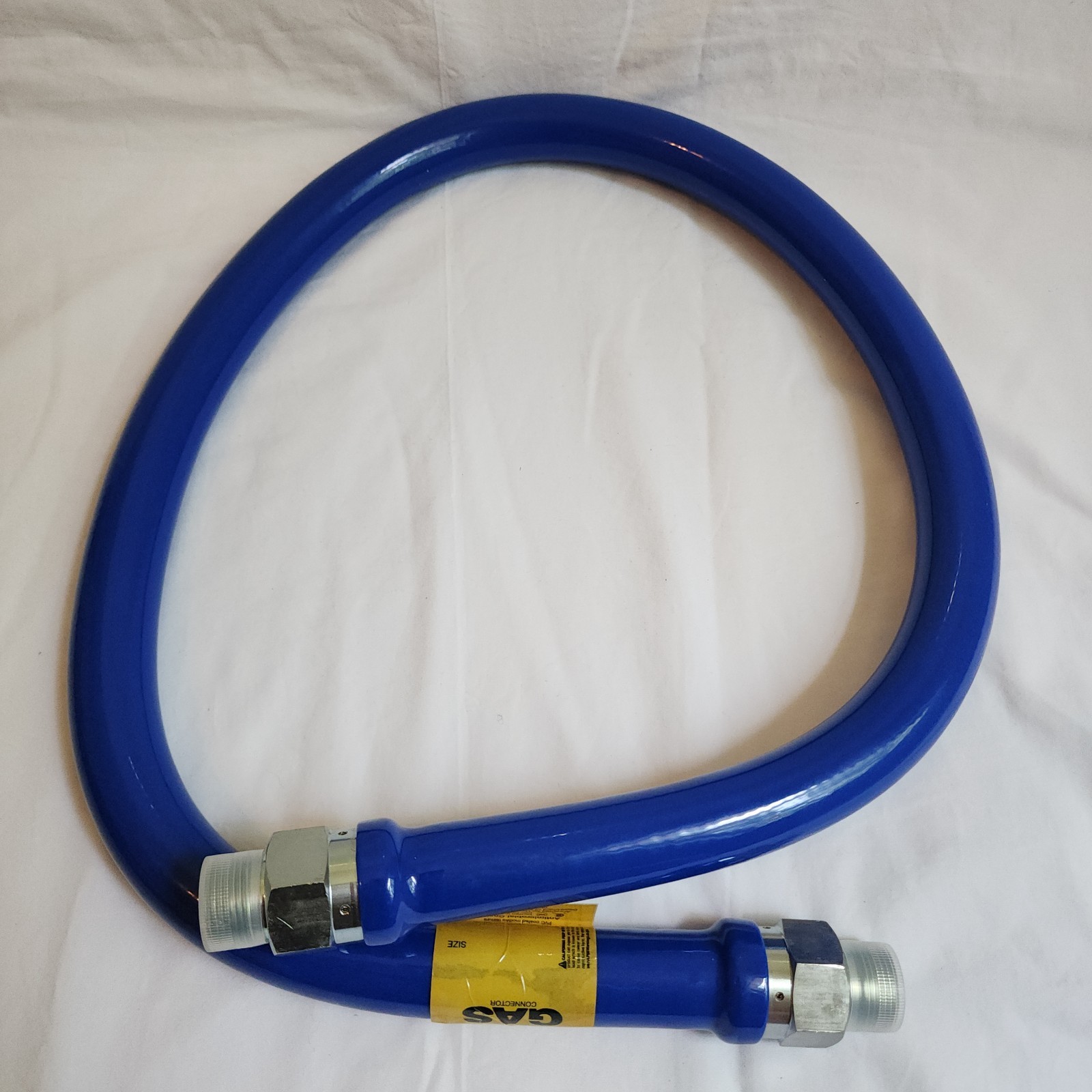 Flexible 3/4″ X 52″ Gas Hose for Commercial Kitchen Equipment Quick Connect Blue