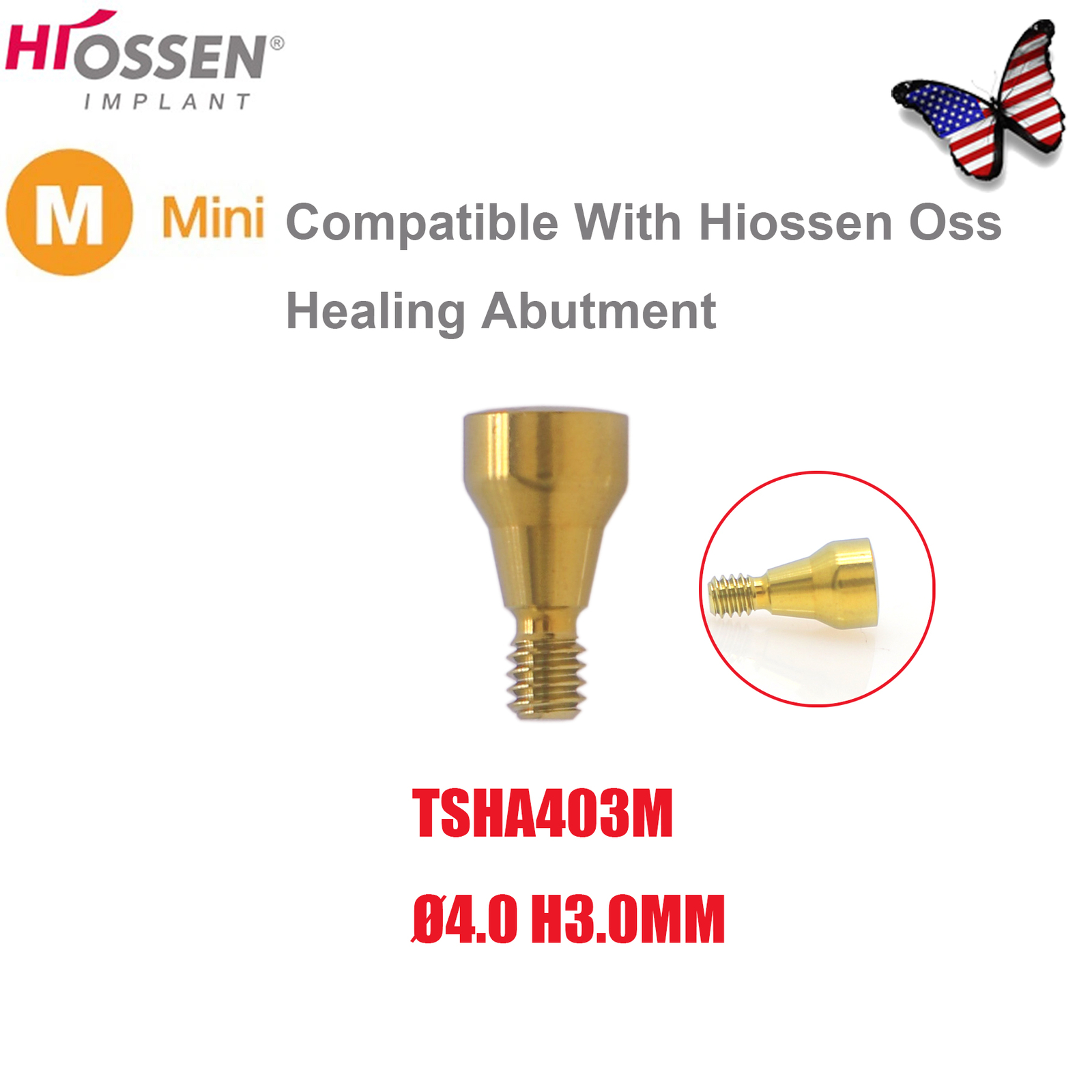US OSS Dental Caps Healing Abutment Cap Mini Regular Platform Fits Oss Hiossen