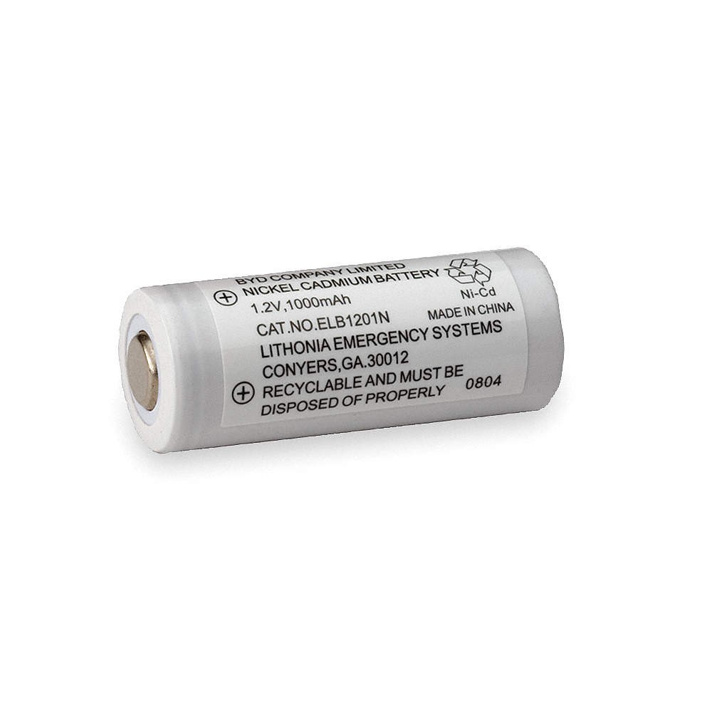 LITHONIA LIGHTING ELB 1201N Battery,1.2V,1 Ah,1 3/4in H,3/4in D 2XLD5