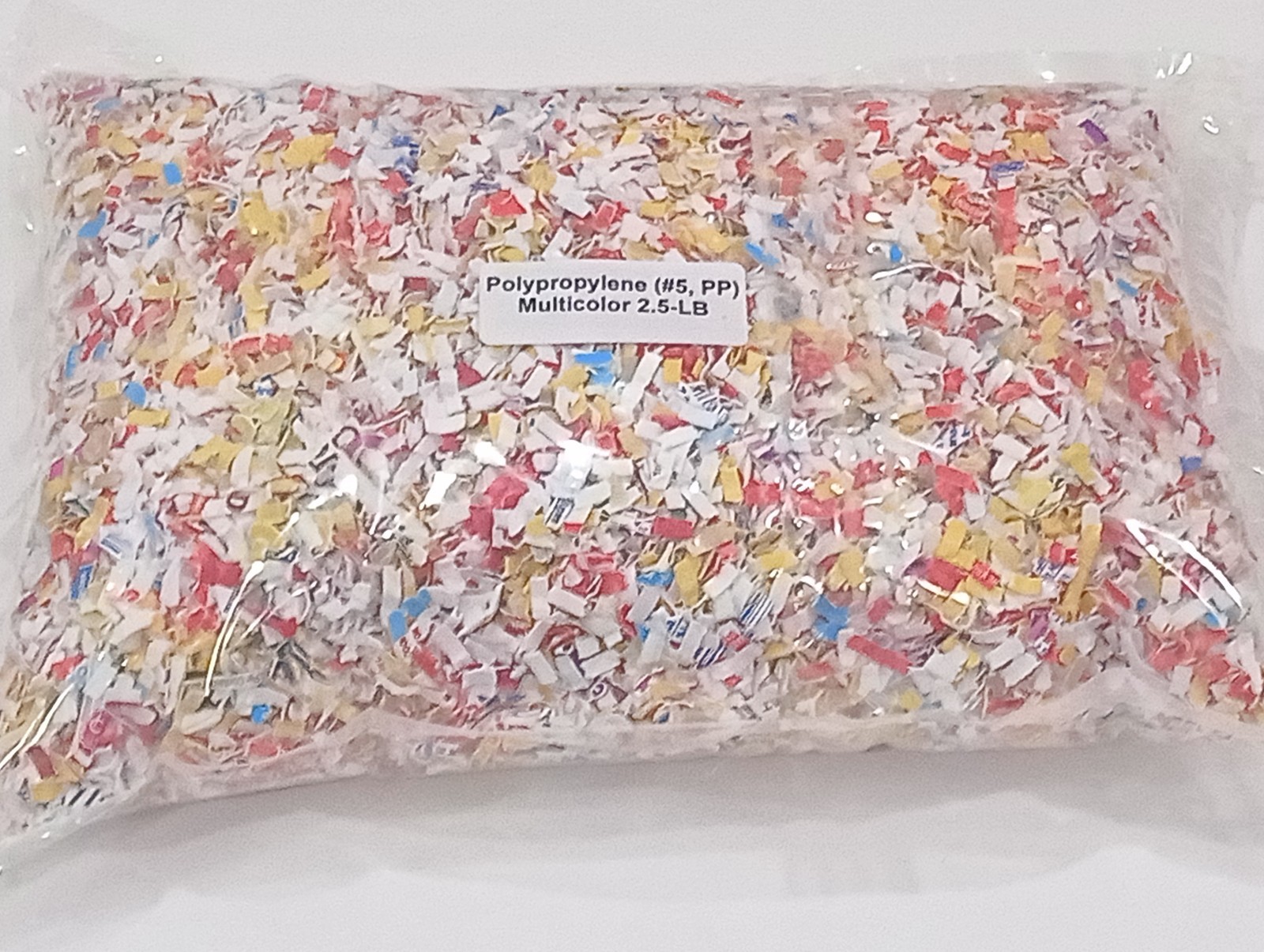 2.5-LB Multicolor Recycled & Shredded PP5 Polypropylene (PP) #10