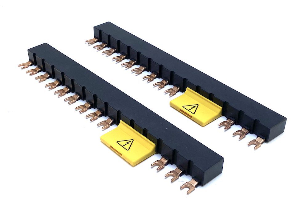 Siemens 3RV1915-1DB 3P 65 Amp 600 Vac Busbar for 3RV1 (Lot of 2)