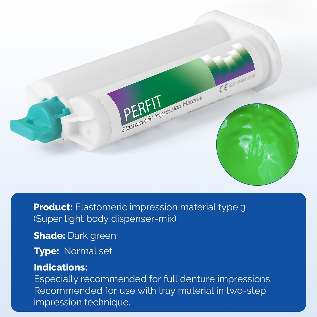 Dental Elastomeric Impression Material Normal/Fast Set Dispenser-Mix Type 1/2/3