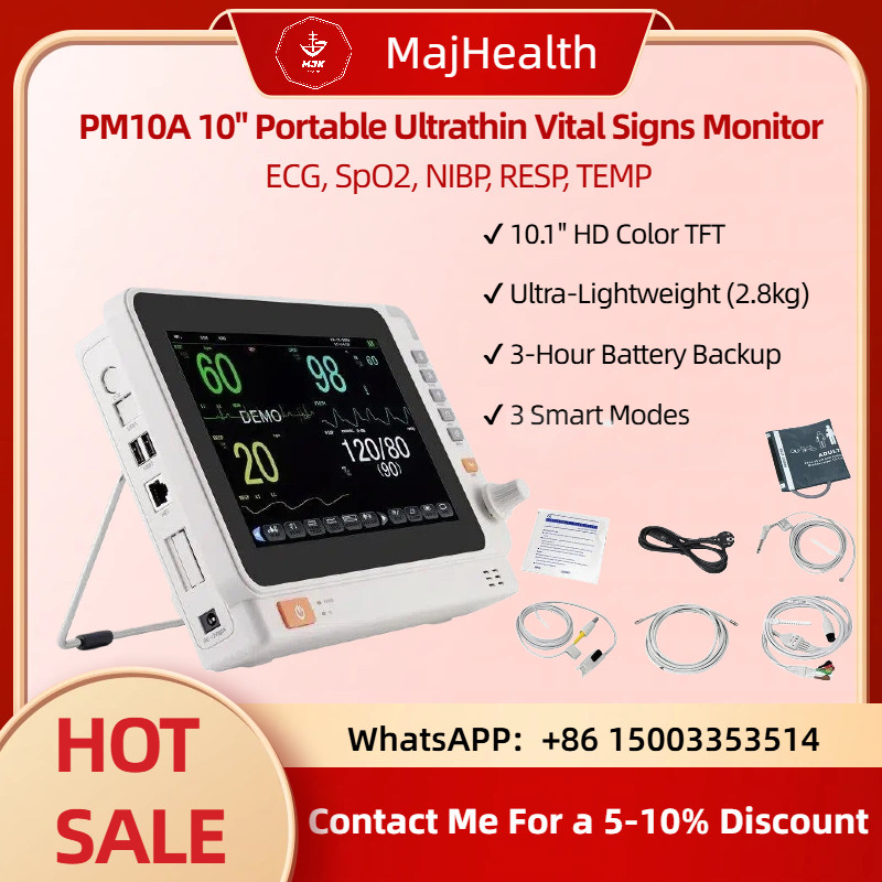 Carejoy Portable 8 Inch 6 Parameter Vital Sign Patient Moniter