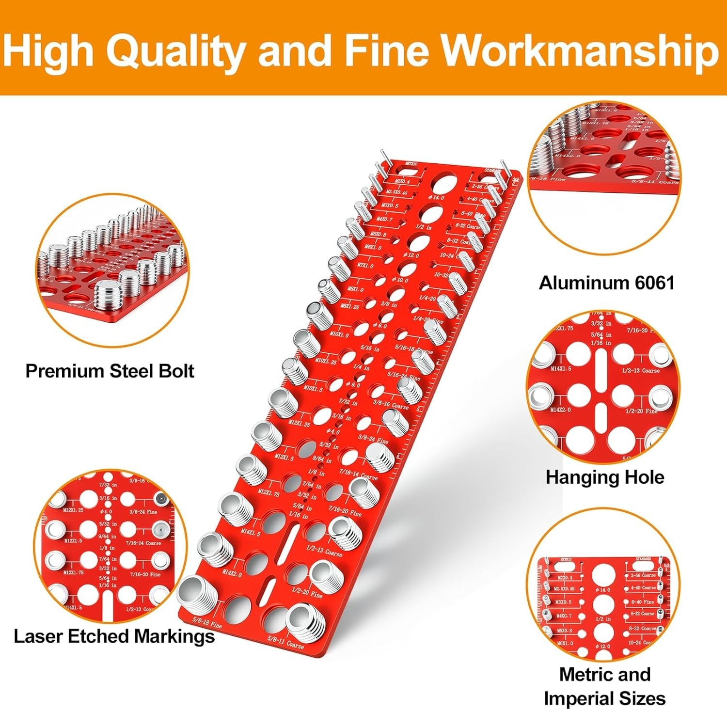 55 Nut and Bolt Thread Checker Thread Checker Standard and Metric