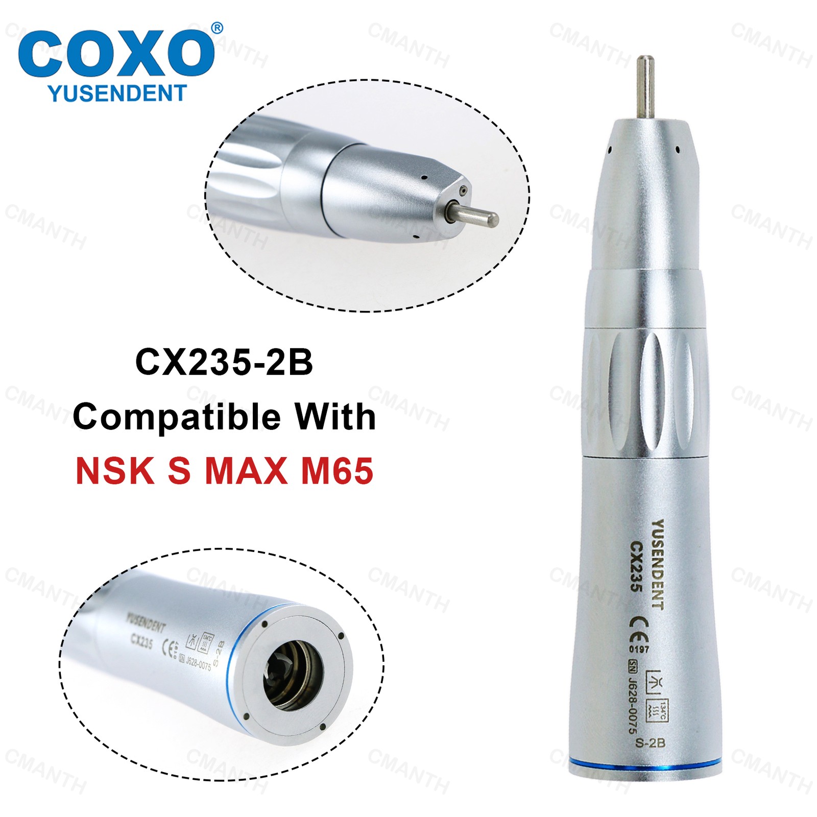 COXO Dental Straight Nose Cone Handpiece Inner Water Channel E Type Fit NSK KAVO