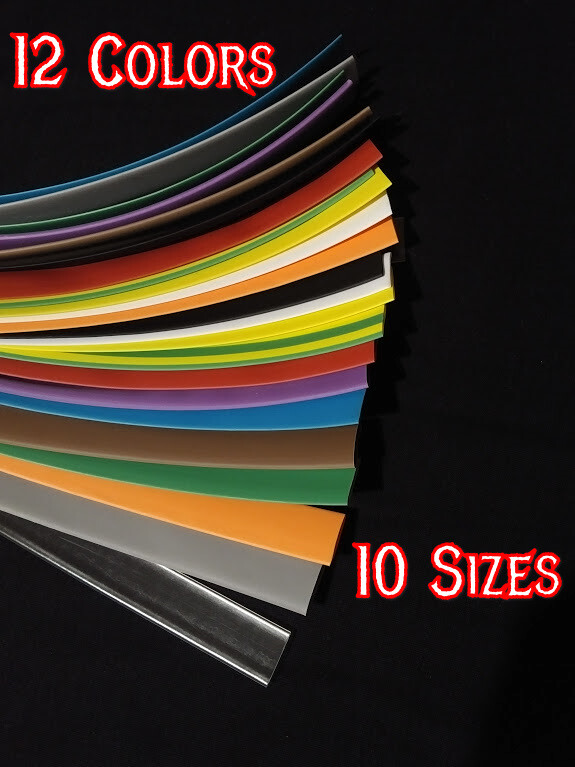 Heat shrink tubing 12 colors to choose from 3/64” to 1.5” I.D. pick and choose