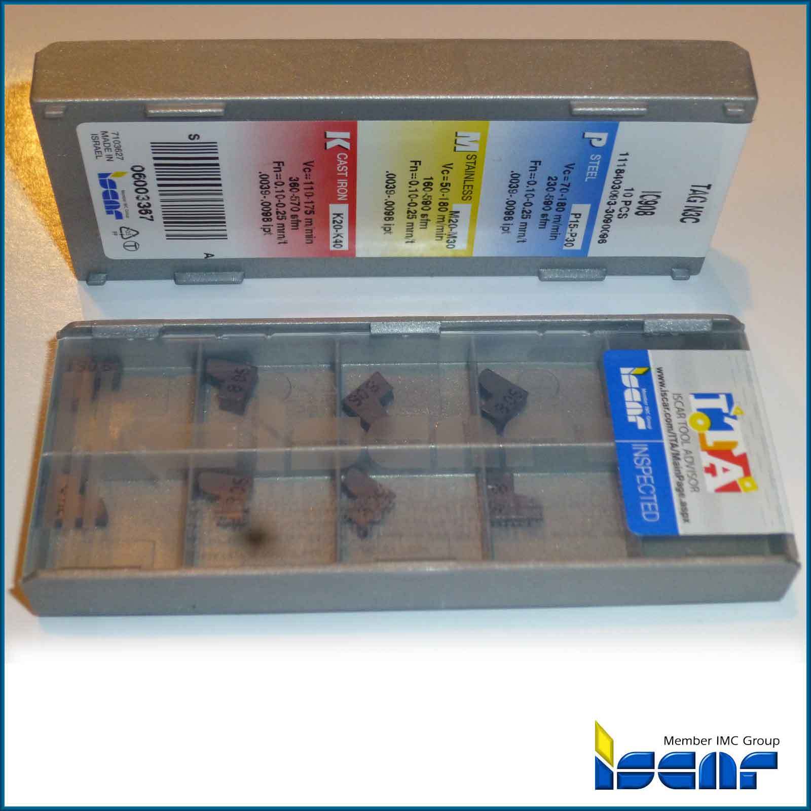 *** SALE *** TAG N3C IC908 ISCAR *** 10 INSERTS *** FACTORY PACK *