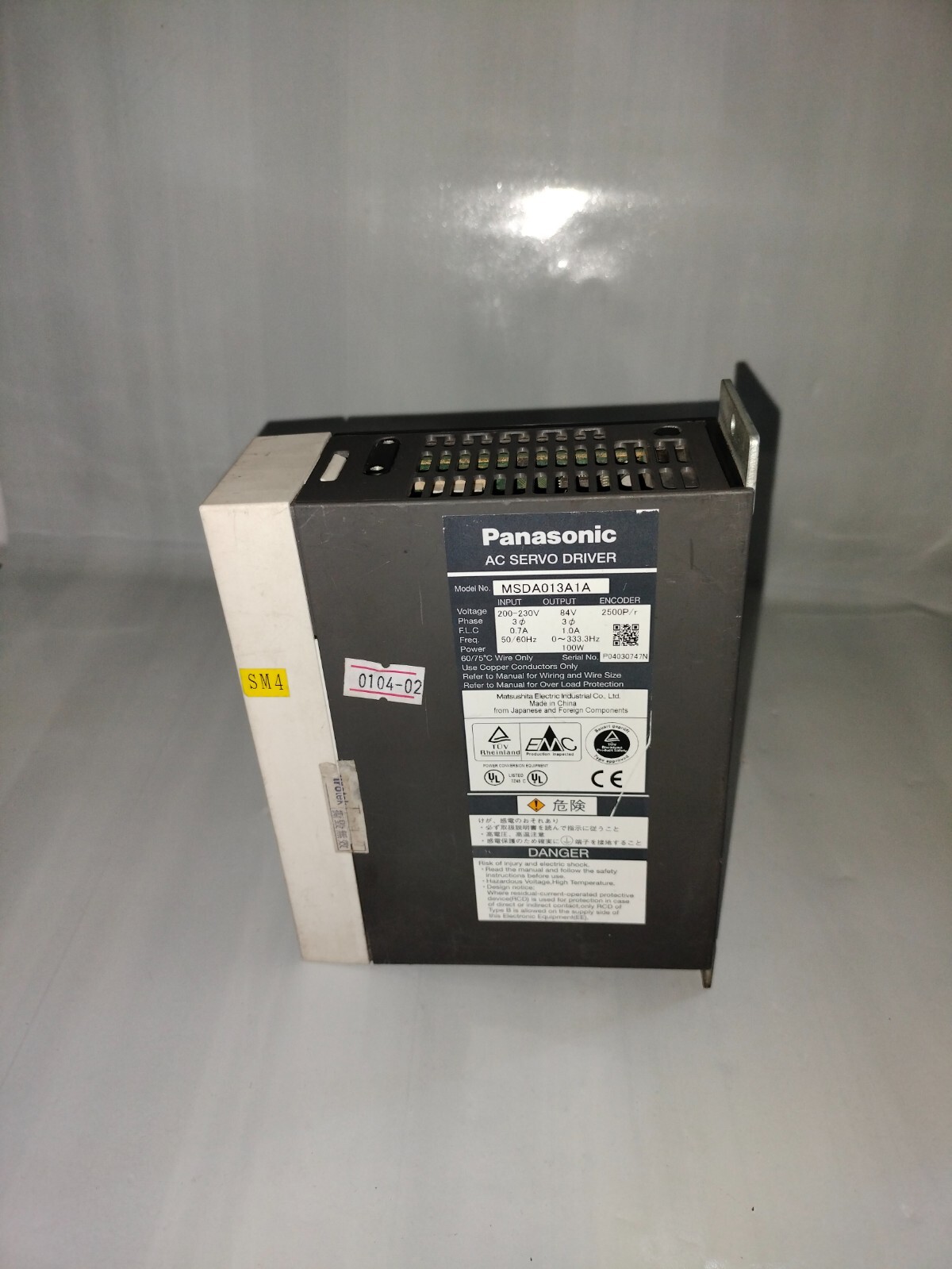 Panasonic MSDA013A1A AC Servo Driver Controller 3Phase 200-240V 0.7A